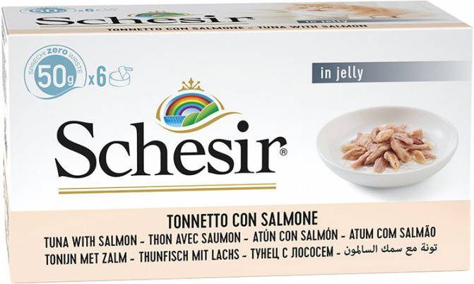 Schesir 5 + 1 gratis! Small in Gelei Kattenvoer Tonijn & Zalm