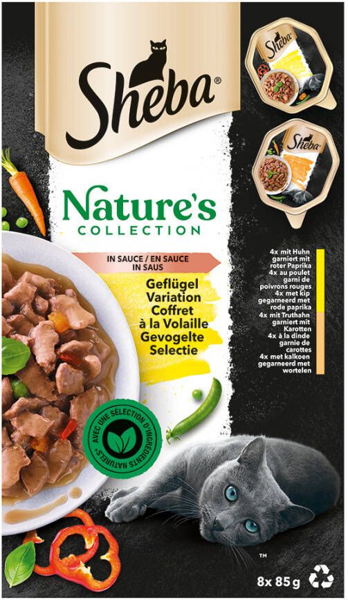 Sheba 20% korting! Voordeelpakket Variaties in Kuipjes 32 x 85 g Gevogelte Selectie