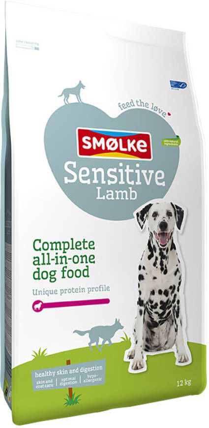 Smolke 2x12kg Smø, lke Hond Sensitive Lam Hondenvoer droog