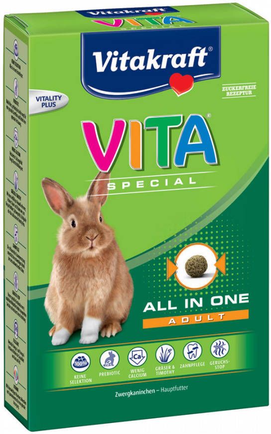 Vitakraft 3x600g Special Adult Dwergkonijn VITA Konijnenvoer