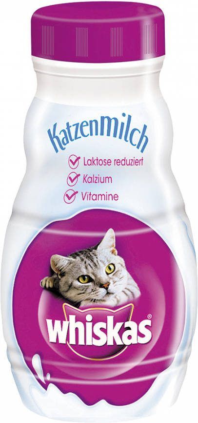 Whiskas 3 x 6 stuks verpakking Voordeelpakket Kattenmelk 6 x 200 ml kattenvoer