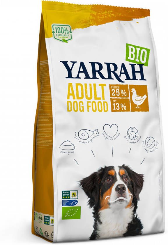 Yarrah Extra voordelig! 2 x 10 kg Bio Hondenvoer Bio Dog Food Huhn 15 kg