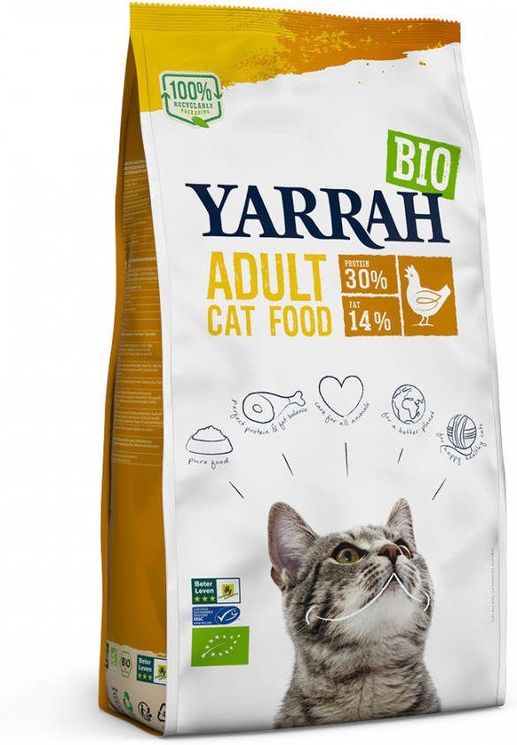 Yarrah 15% korting! 700 g/800 g Bio Kattenvoer met kip(800 g )
