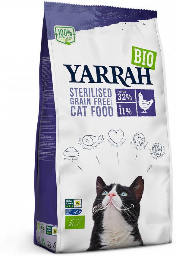 Yarrah Biologisch Grain Free Gesteriliseerd Kattenvoer 700 g