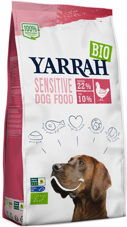 Yarrah 15% korting! 2 kg Bio Hondenvoer Sensitive met biologische kip & biologische rijst